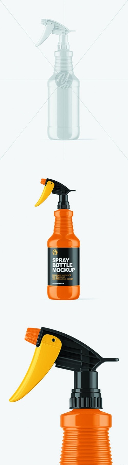 Glossy Spray Bottle Mockup 66358
