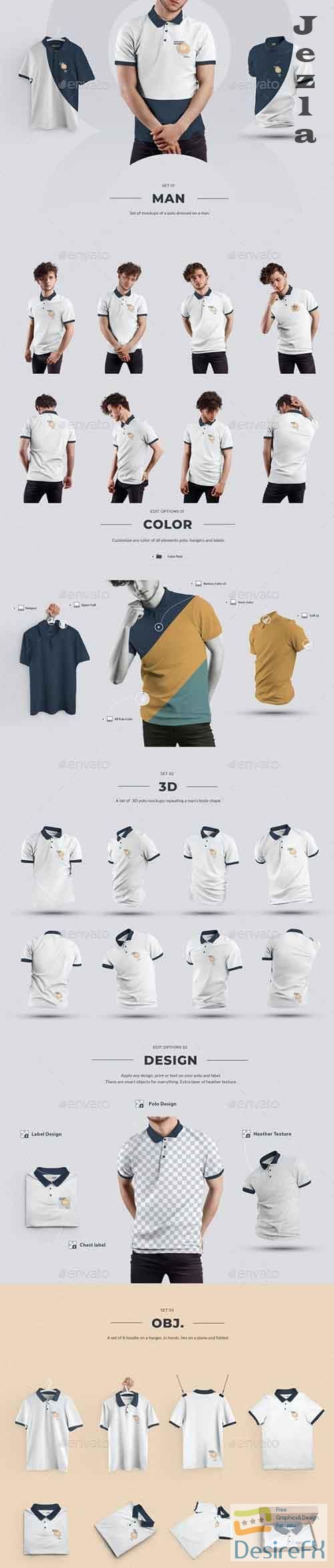 GraphicRiver - 24 Polo Men Mockup - Man/3D/Objects ( Collection #4 ) 29362775
