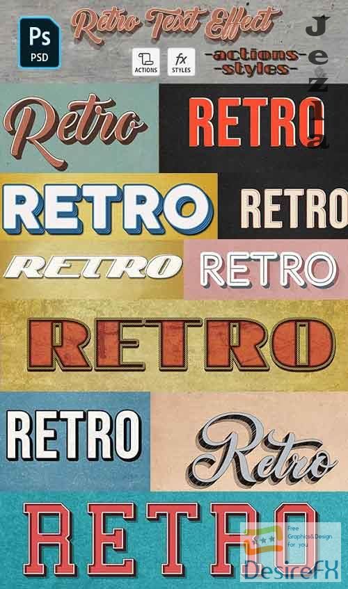 GraphicRiver - Retro Text Effect - 10 Photoshop Different Styles 29215768