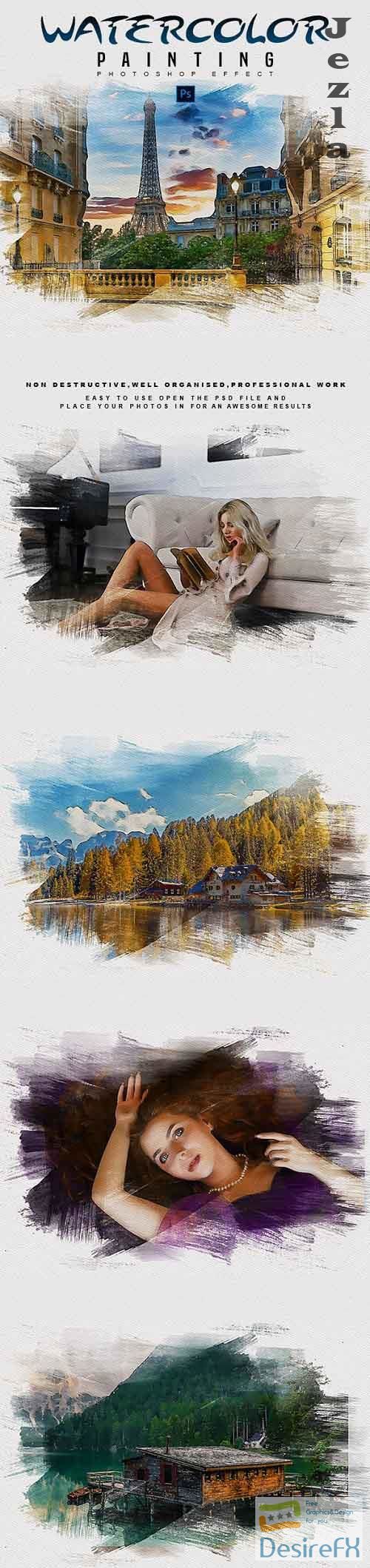 GraphicRiver - Watercolor Painting - Photoshop Effect 28936851