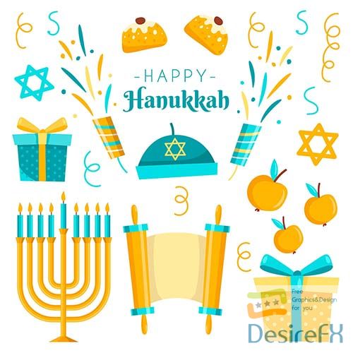 Hand-drawn Hanukkah Concept