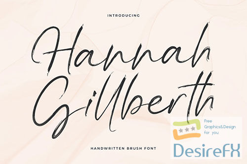 Hannah Gillberth Handwritten Brush Font