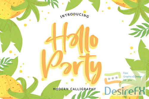 Hello Party Modern Calligraphy