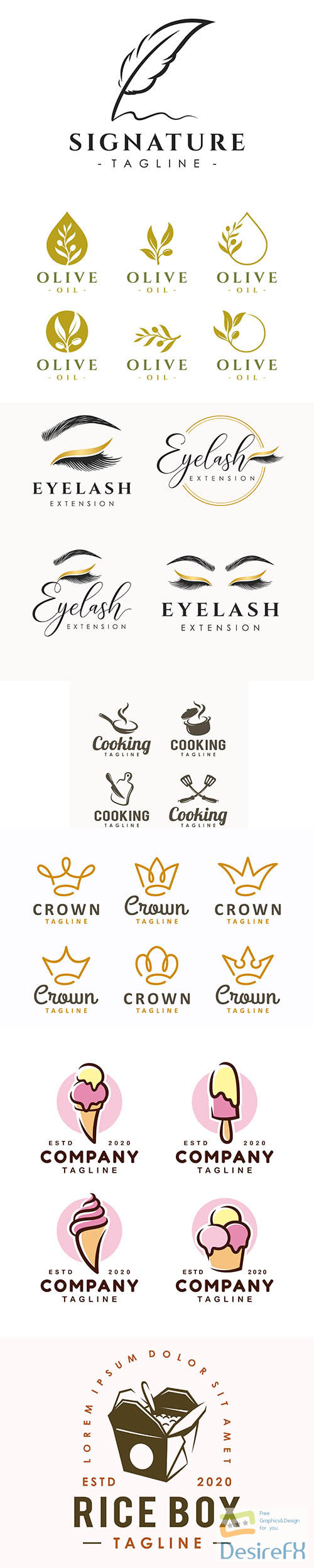 Logo design template set