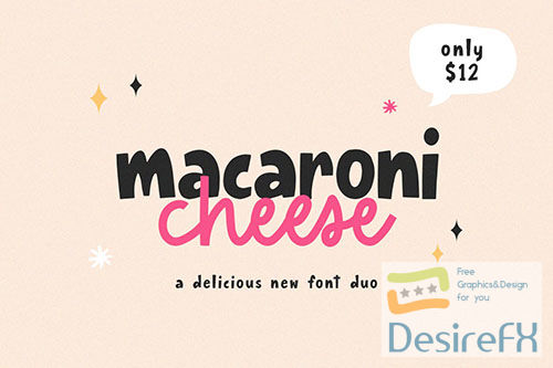 Macaroni Cheese Font Duo