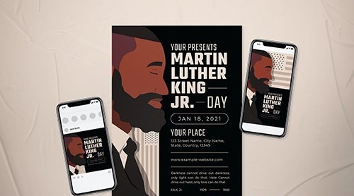 Martin Luther King Jr Day Flyer Set