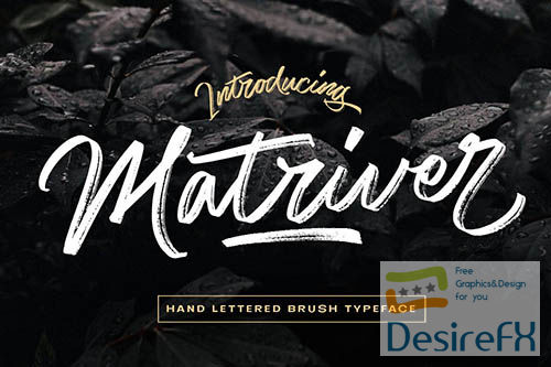 Matriver - Brush Font Logotype