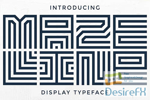 Maze Line - Unique Display Font