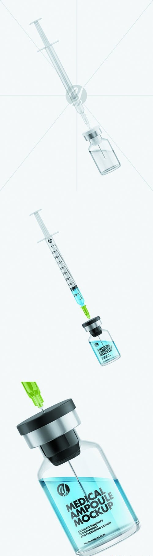 Medical Ampoule with Syringe Mockup 68788