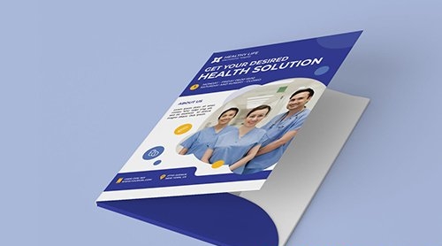 Medical healthy folder PSD Template