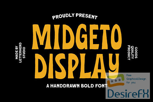 Midgeto Display - Handdrawn Font