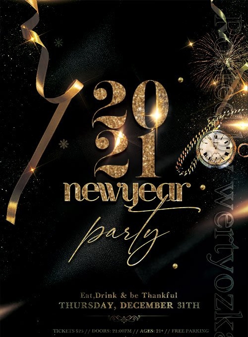New Years Eve Event Flyer PSD Template