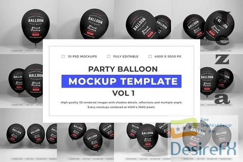 Party Balloon Mockup Template Bundle Vol 1 - 1050540