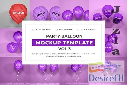 Party Balloon Mockup Template Bundle Vol 3 - 1058127