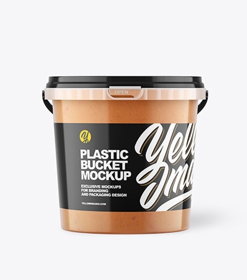 Plastic Bucket with Sauce Mockup 66409