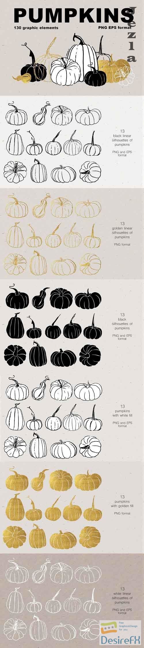 Pumpkins. Graphic collection - 5513384