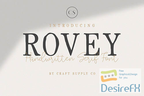 Rovey - Handwritten Serif Font