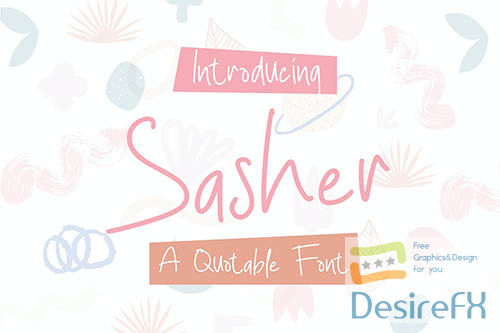 Sasher - A Quotable Font