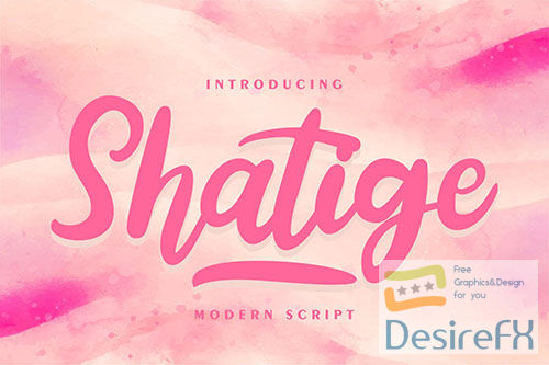 Shatige | Moden Script Font