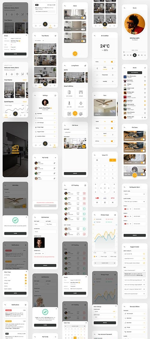 SSHome - Mobile App UI Kit