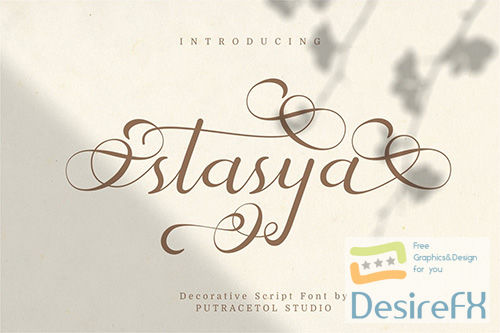 Stasya - Decorative Swirl Font
