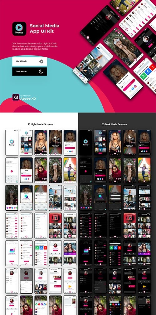 Teensy - Social Media App UI Kit