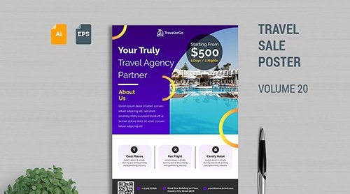 Travel Sale Poster Template Vol. 20