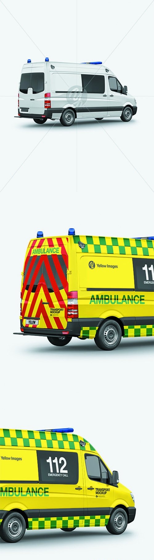 Download Van Ambulance Mockup - Back Half Side View 68484 | DesireFX.COM