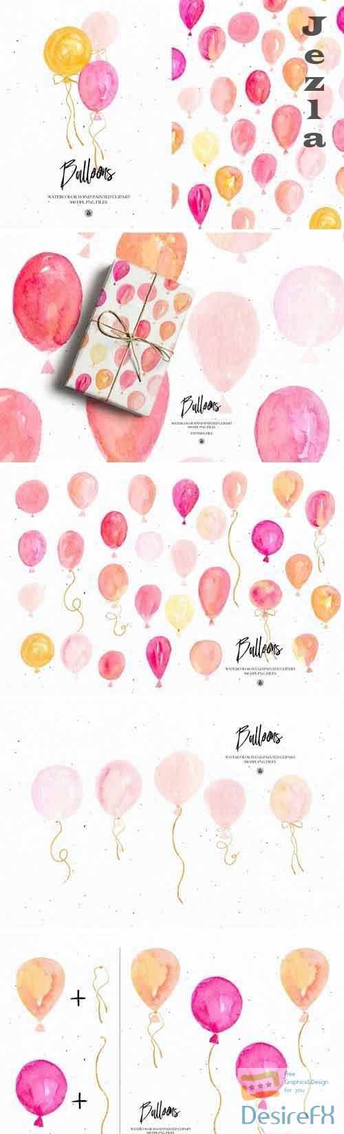 Watercolor Balloons - 5500247