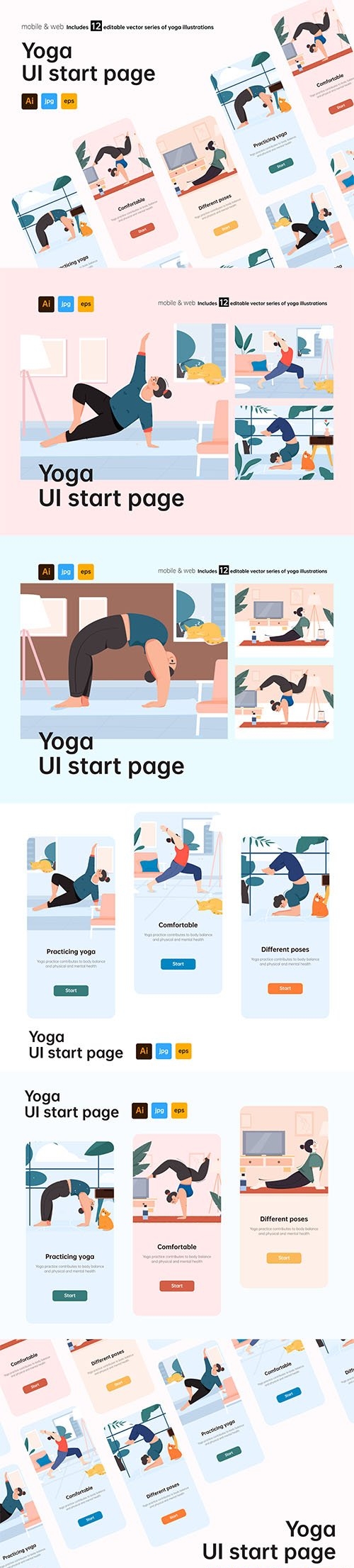 Yoga UI start page
