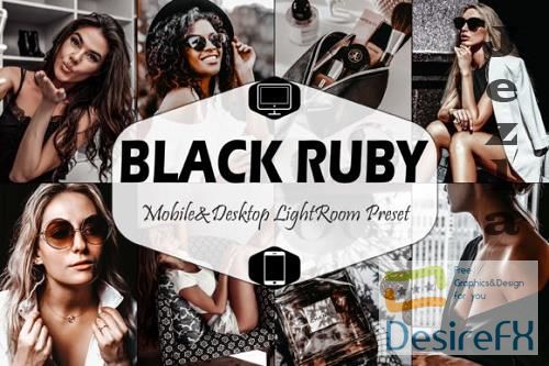 10 Black Ruby Mobile Lightroom Presets