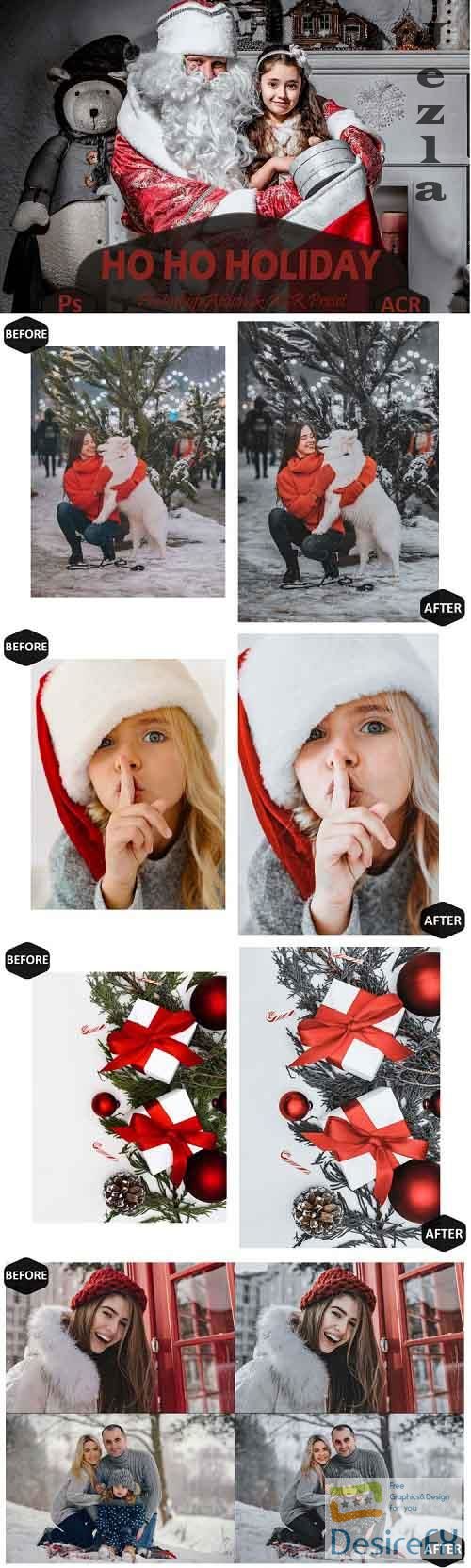 10 Ho Ho Holiday Photoshop Actions And ACR Presets, Ps Xmas - 972216