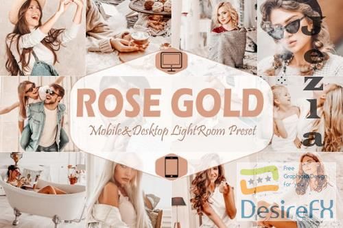 10 Rose Gold Mobile &amp; Desktop Lightroom Presets