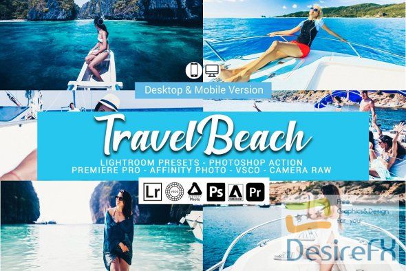 CreativeMarket - Travel Beach Lightroom Presets 5157497