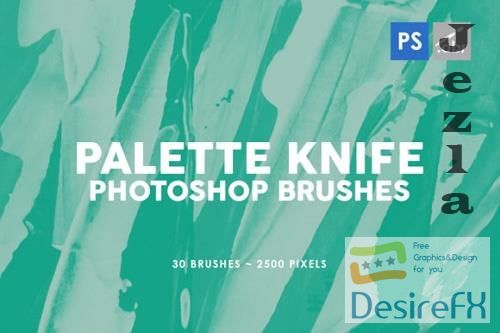 30 Palette Knife Photoshop Stamp Brushes 1