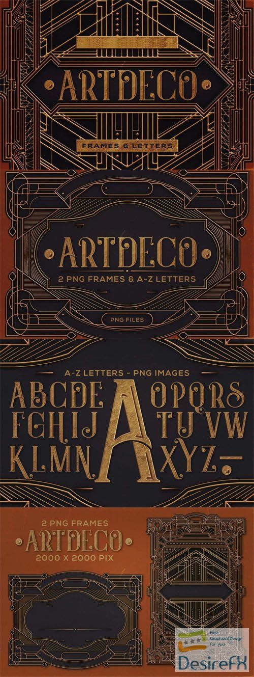 ArtDeco Frames &amp; A-Z Letters