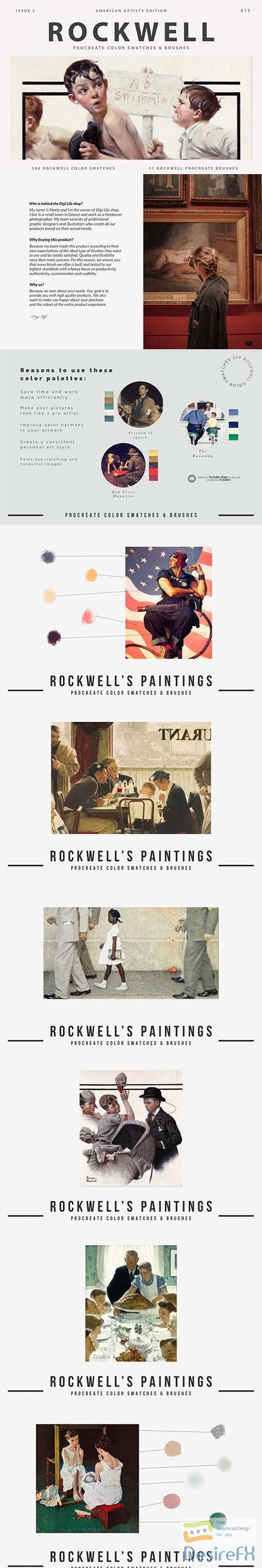CreativeMarket - Rockwell's Art Procreate Brushes 5500528