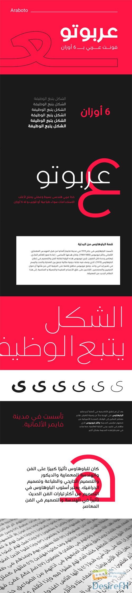 Araboto Arabic Font Family 6-Weights