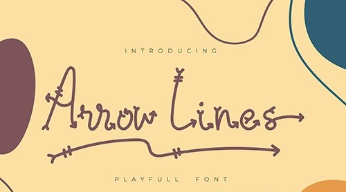 Arrow Lines | Playfull Font
