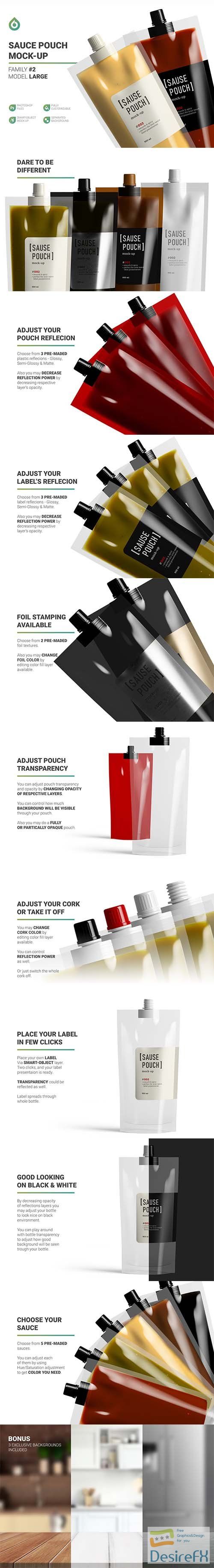 CreativeMarket - Sauce Doypack Pouch Mockup 5704035