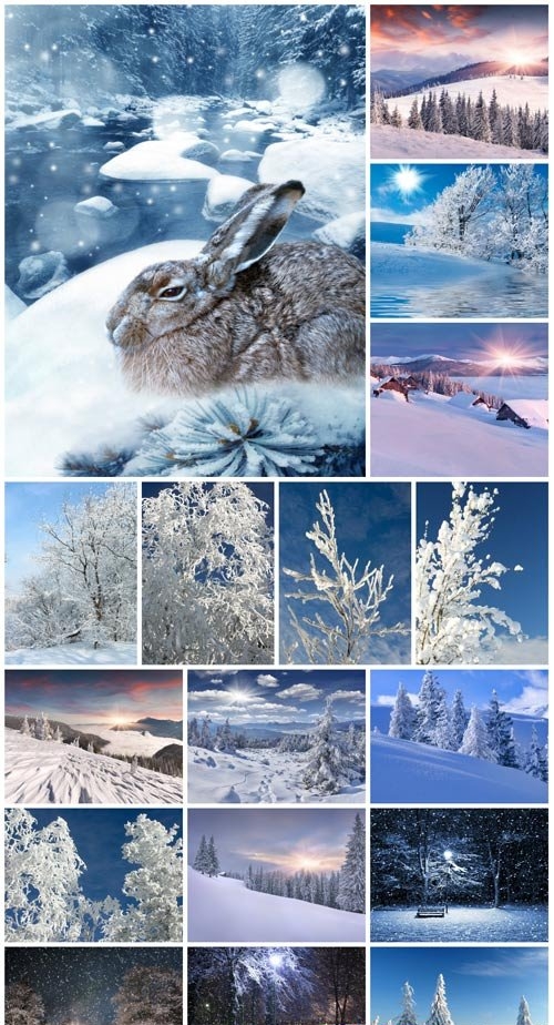 Beautiful winter scenery stock photo