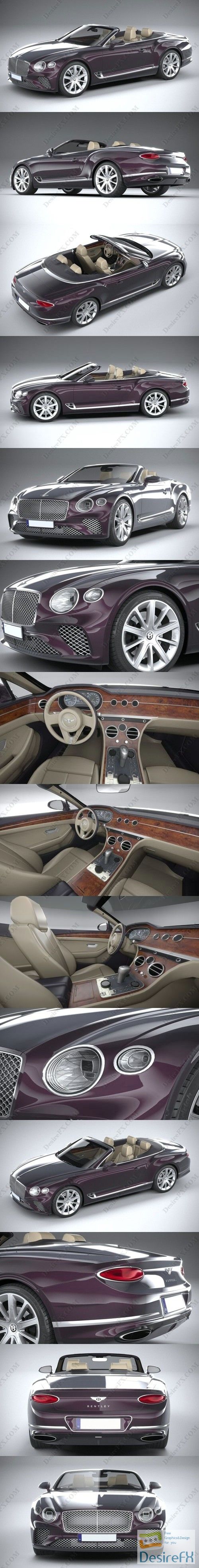 Bentley Continental GT Convertible 2020 3D Model