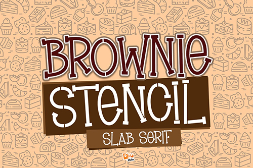 Brownie Stencil - Slab Serif Stencil Font