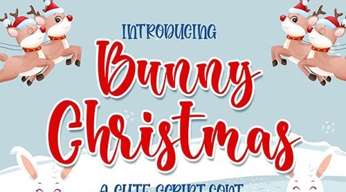 Bunny Christmas Cute Script Font