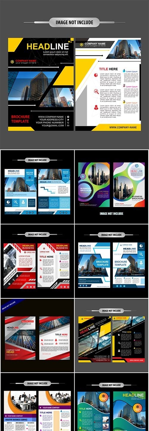 Business brochure vector templates