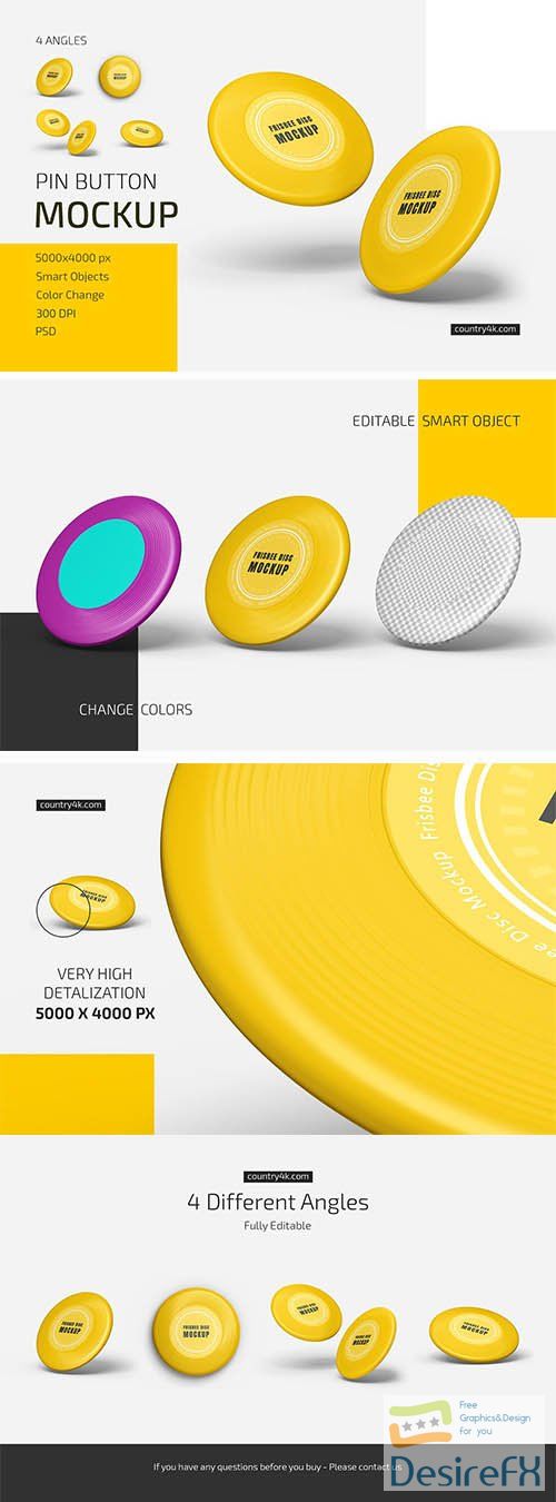 CreativeMarket - Frisbee Disc Mockup Set 5725115