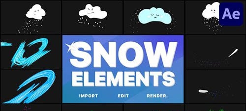Cartoon Snow Clouds | After Effects 29691753
