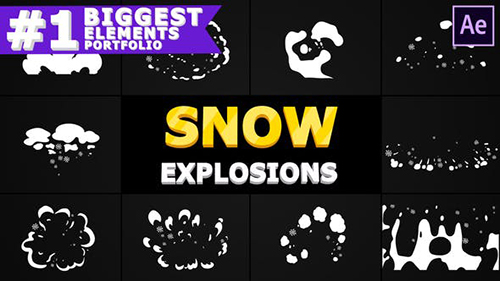 Cartoon Snow Explosions | After Effects 29611073