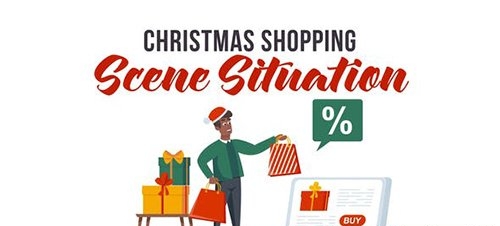 Christmas shopping - Explainer Elements 29437203