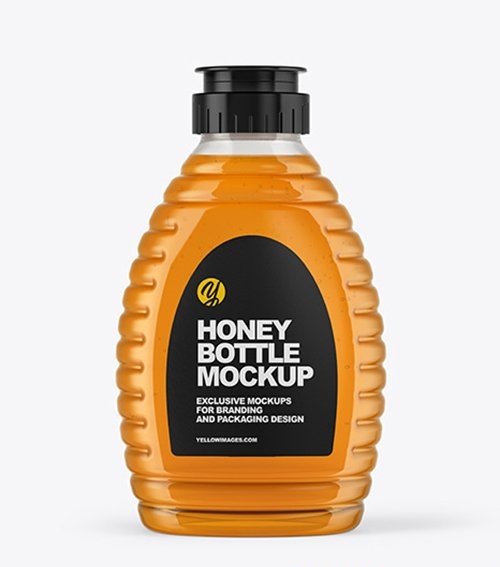 Download Download Clear Plastic Honey Bottle Mockup 54540 ...